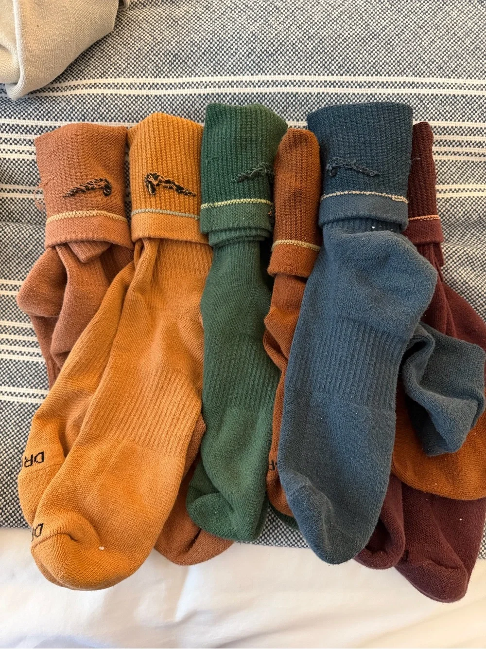 Nike Dri-FIT Crew Socks XL Lot of 6 Pairs Assorted Colors